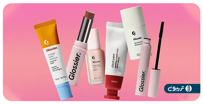 نمونه برندتاچ پوینت برند Glossier